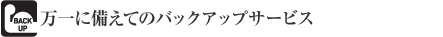 万一に備えてのバックアップサービス