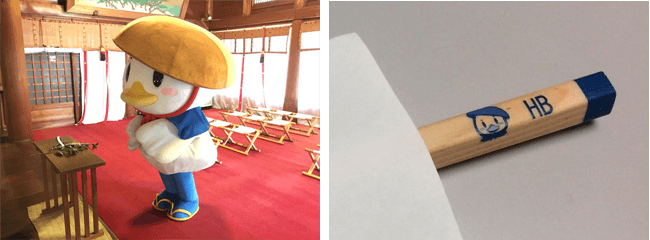 御祈祷の様子と合格鉛筆