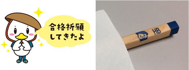 合格祈願してきたよ